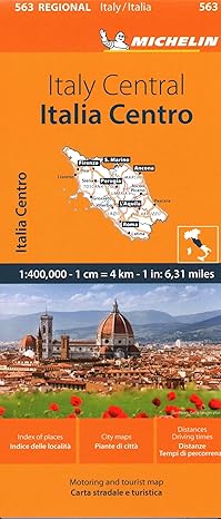 michelin map italy central map 563 1st edition michelin 2067263129, 978-2067263123