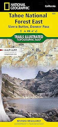 tahoe national forest east map sierra buttes donner pass 1st edition national geographic maps trails