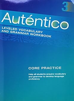 autentico 2018 leveled vocab and grammar workbook level 3 1st edition prentice hall 0328923761, 978-0328923762