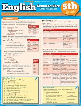 english common core 5th grade quickstudy laminated reference guide 1st edition nicole boylan 1423217608,