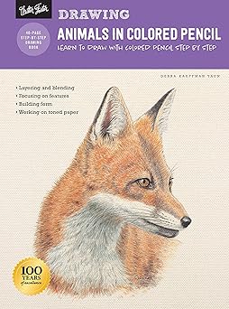 drawing animals in colored pencil learn to draw with colored pencil step by step 1st edition debra kauffman