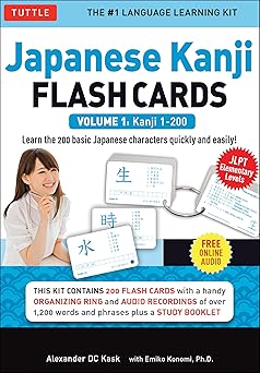 japanese kanji flash cards kit volume 1 kanji 1 200 jlpt beginning level learn 200 japanese characters