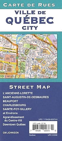 quebec city quebec street map 1st edition lucidmap / gm johnson 1774495058, 978-1774495056