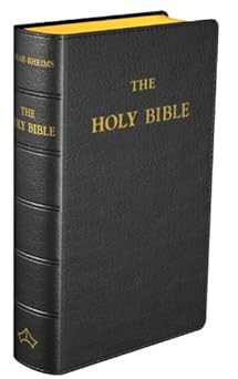 douay rheims bible pocket size black flexible cover 1st edition bishop challoner ,roman catholic church