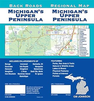 michigan a upper peninsula michigan regional map 1st edition gm johnson 1774496763, 978-1774496763