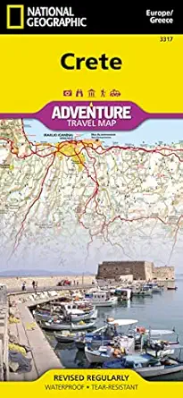 crete map greece 1st edition national geographic maps adventure 1566956226, 978-1566956222
