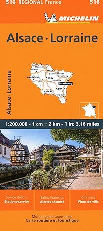 france alsace lorraine map 516 alsace lorraine map 516 1st edition michelin 2067258680, 978-2067258686