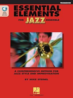 essential elements for jazz ensemble a trombone book/online media beginner jazz trombone sheet music and