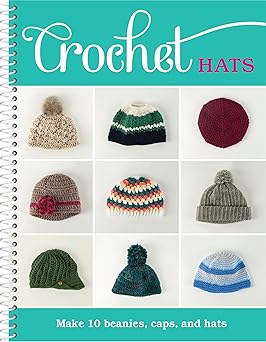 crochet hats make 10 beanies caps and hats 1st edition publications international ltd 1639387862,