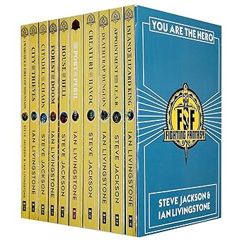 fighting fantasy series you are the hero 10 books collection set by steve jackson and ian livingstone 1st