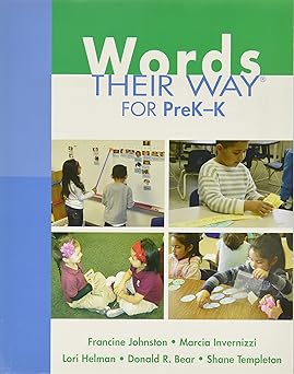 words their way for prek k 1st edition francine johnston ,michelle picard ,alison meadows ,marcia invernizzi