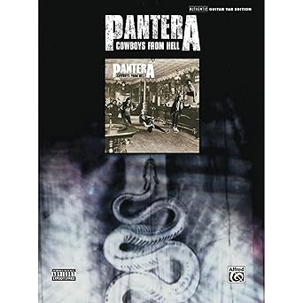 pantera cowboys from hell guitar recorded versions songbook with tab 12 songs from the 1990 breakthrough