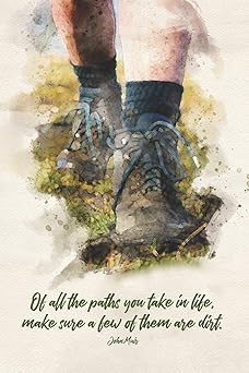 of all the paths you take in life make sure a few of them are dirt blank lined journal with quote by john