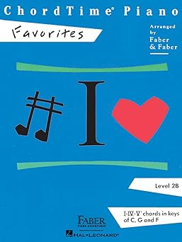 chordtime piano favorites level 2b beginner piano sheet music songbook for students folk songs and