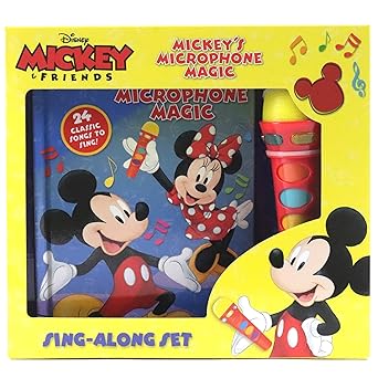 disney mickey and friends mickeys microphone magic sing along sound book set sing along set 1st edition emily