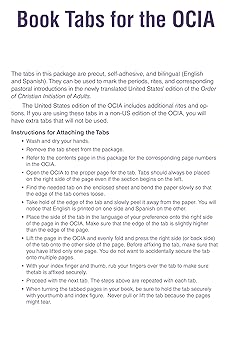 ocia book tabs / separadores para rica 1st edition ltp 1616718277, 978-1616718275