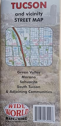tucson and vicinity street map 1st edition gm johnson and associates 1934839329, 978-1934839324