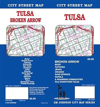 tulsa oklahoma street map 1st edition gm johnson 1774490277, 978-1774490273