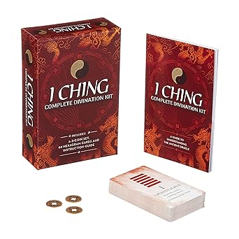 i ching complete divination kit a 3 coin set 64 hexagram cards and instruction guide 1st edition emily