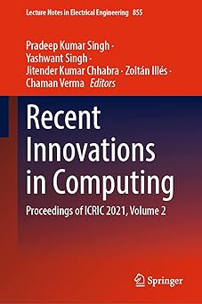 recent innovations in computing proceedings of icric 2021 volume 2 1st edition pradeep kumar singh ,yashwant
