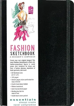 essentials fashion sketchbook fashion sketchpad 1st edition peter pauper press 1441311726, 978-1441311726