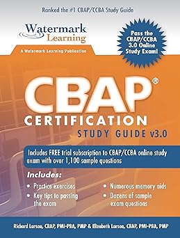 cbap certification study guide v3 0 1st edition richard larson ,elizabeth larson 0692691456, 978-0692691458