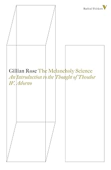 the melancholy science an introduction to the thought of theodor w adorno 1st edition gillian rose