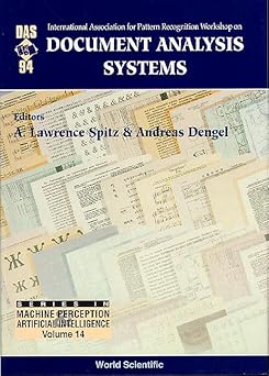 international association for pattern recognition workshop on document analysis systems 1st edition a