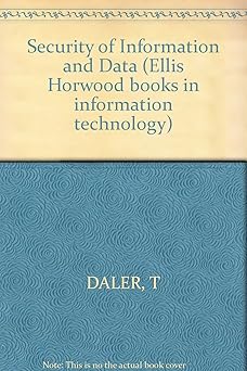 security of information and data 1st edition t daler 0745805752, 978-0745805757