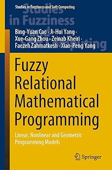 fuzzy relational mathematical programming linear nonlinear and geometric programming models 1st edition bing
