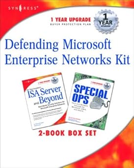 defending enterprise networks kit 2 book box set 1st edition thomas w shinder ,eric pace birkholz ,martin