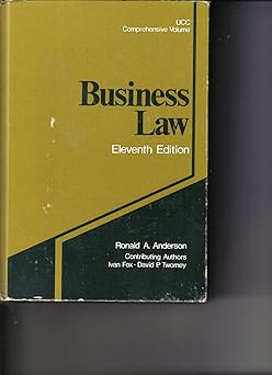 business law 1st edition ronald aberdeen anderson 053812640x, 978-0538126403