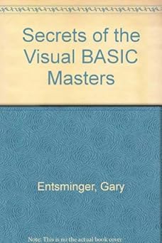 secrets of the visual basic for windows masters/book and disk 1st edition gary entsminger 0672301385,