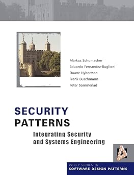 security patterns integrating security and systems engineering 1st edition markus schumacher ,eduardo