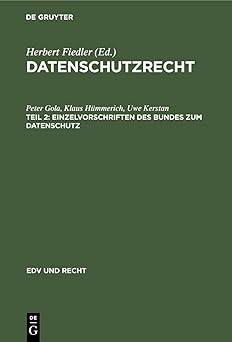 einzelvorschriften des bundes zum datenschutz 1st edition peter gola ,klaus ha 1/4mmerich ,uwe kerstan