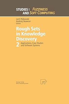 rough sets in knowledge discovery 2 applications case studies and software systems 1st edition lech polkowski