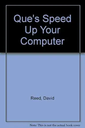 ques speed up your computer book/book and disk 1st edition davie reed ,barry nance 0880227613, 978-0880227612
