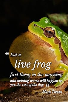 eat a live frog first thing in the morning quotation by mark twain journal 1st edition golding notebooks