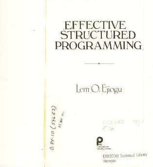effective structured programming 1st edition lem ejiogu 0894332058, 978-0894332050