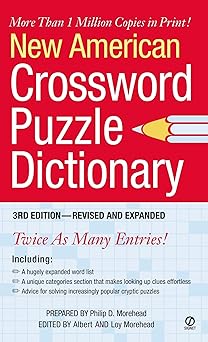 new american crossword puzzle dictionary revised and expanded 1st edition philip d morehead ,albert h