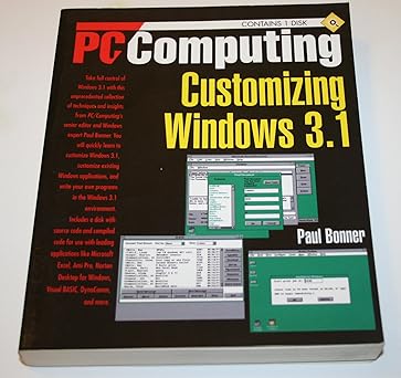pc/computing customizing windows 3 1/book and disk 1st edition paul bonner 1562760181, 978-1562760182