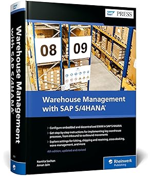 warehouse management with sap s/4hana embedded and decentralized ewm 1st edition namita sachan ,aman jain
