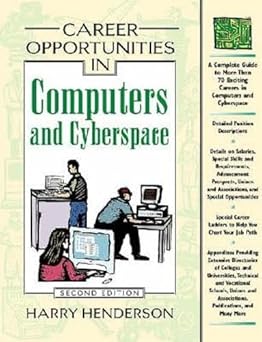 career opportunities in computers and cyberspace 1st edition harry henderson 0816050945, 978-0816050949