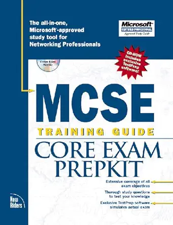 mcse training guides core exams 1st edition jason sirockman ,michael wolfe 1562058215, 978-1562058210