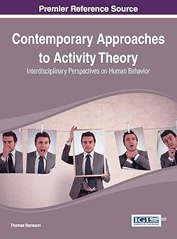 contemporary approaches to activity theory interdisciplinary perspectives on human behavior 1st edition
