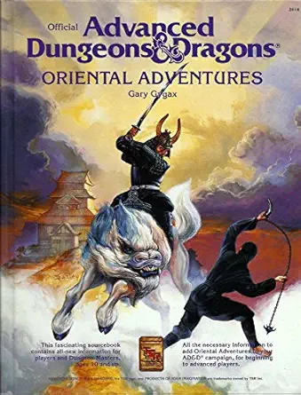 oriental adventures the rulebook for adandd game adventures in the mystical world of the orient 1st edition