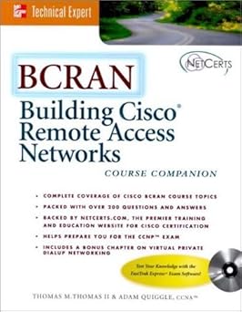 bcran building cisco remote access networks 1st edition adam quiggle ,ii thomas, thomas m 0072124806,