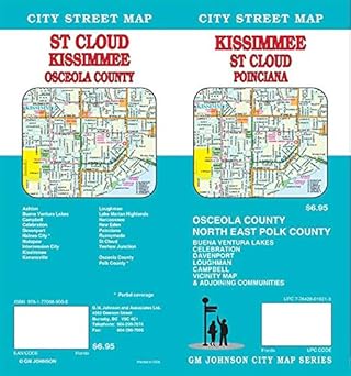kissimmee / st cloud / osceola county florida street map 1st edition gm johnson 1770689001, 978-1770689008