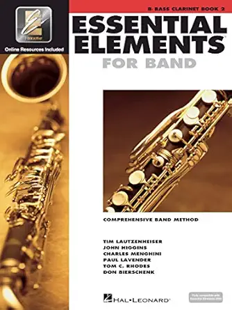 essential elements for band bb bass clarinet book 2 with eei online resources bass clarinet method songbook