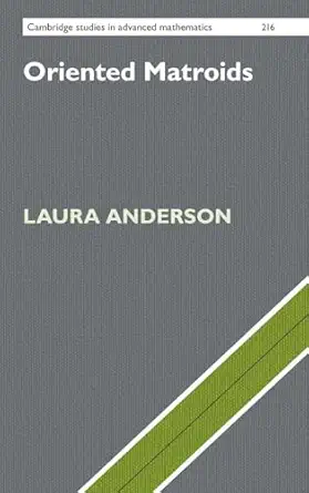 oriented matroids 1st edition laura anderson 1009494112, 978-1009494113